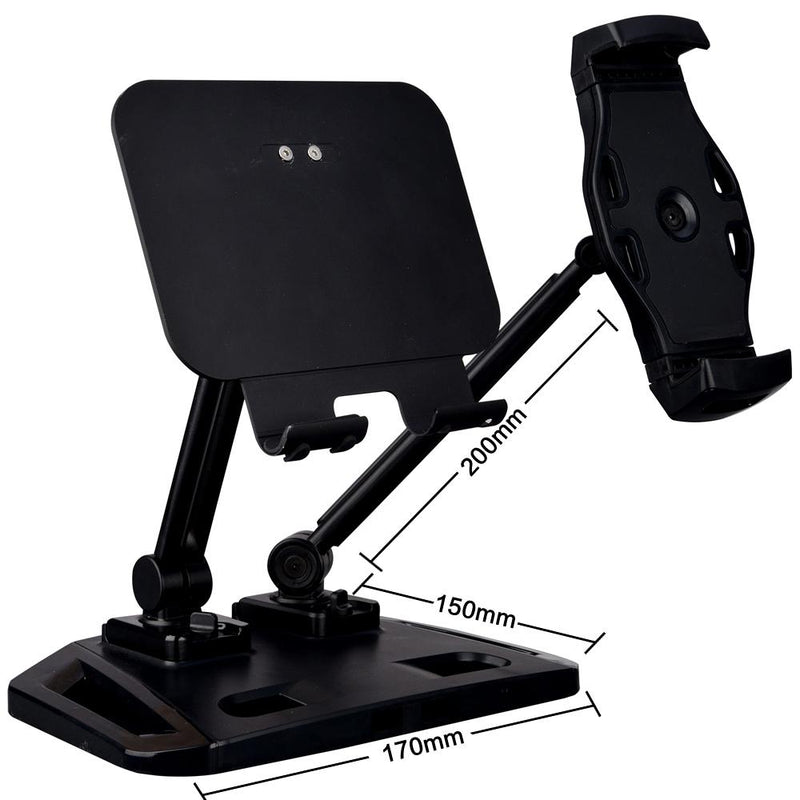 Universal and Adjustable Double Arm Stand Holder Black Payday Deals