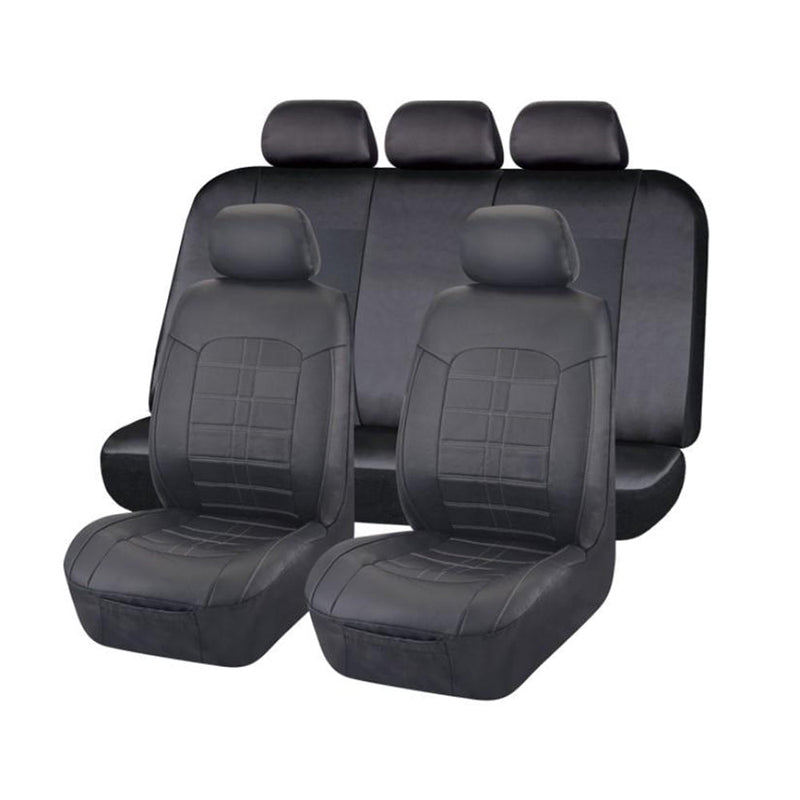 Universal Black Opal Front And Rear Seat Covers Value Pack | Black Payday Deals