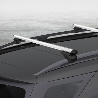 Universal Car Roof Rack 1200mm Cross Bars Aluminium Silver Adjustable Car 90kgs load Carrier Payday Deals