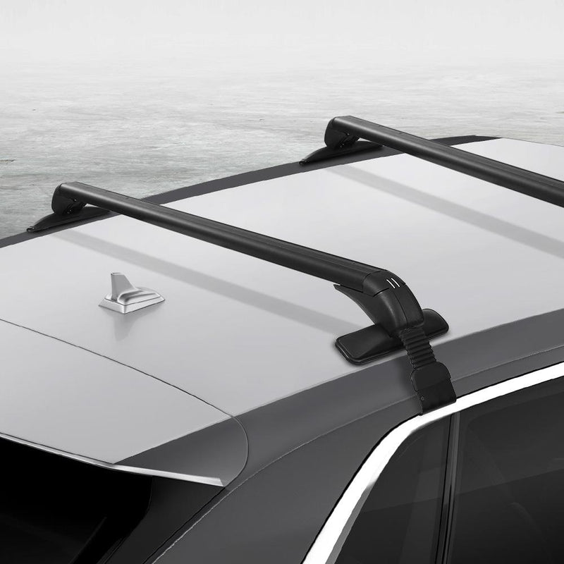 Universal Car Roof Rack Cross Bars 100cm Aluminium Adjustable Lockable Carrier 75kg Clamps