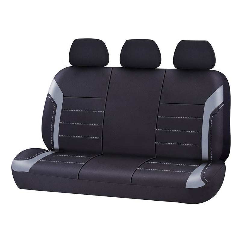 Universal Ultra Light Neoprene Rear Seat Covers Size 06/08H | Black/Grey Payday Deals
