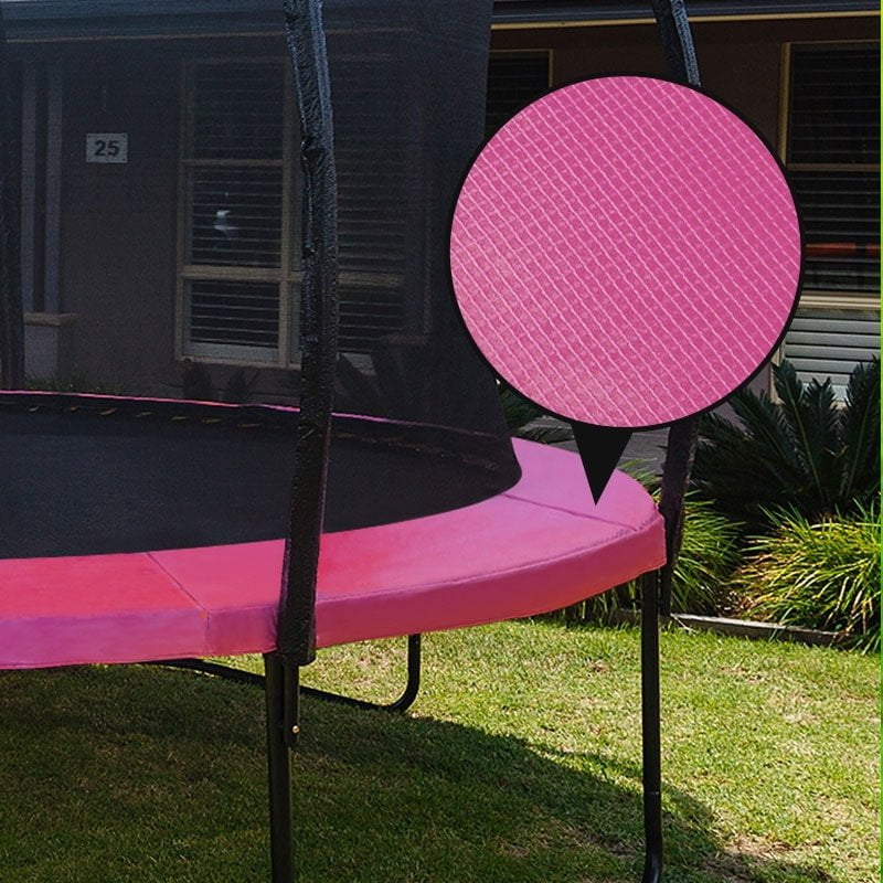 UP-SHOT 12ft Pink Replacement Trampoline Pad-Spring Reinforced Round Outdoor Payday Deals