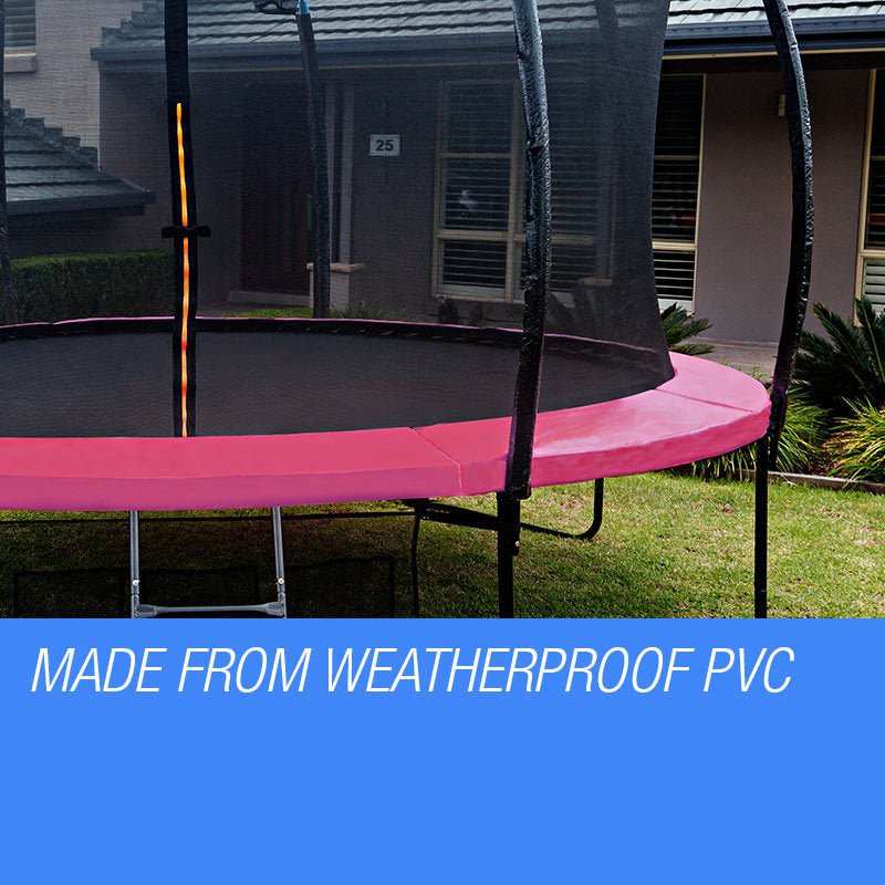 UP-SHOT 12ft Pink Replacement Trampoline Pad-Spring Reinforced Round Outdoor Payday Deals