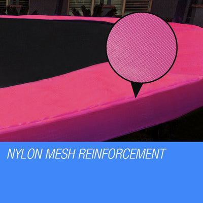 UP-SHOT 12ft Pink Replacement Trampoline Pad-Spring Reinforced Round Outdoor Payday Deals