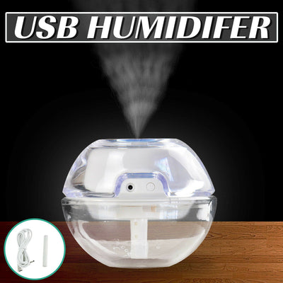 USB Air Humidifier Ultrasonic LED Crystal Nightlights Mist Diffuser Purifier Payday Deals