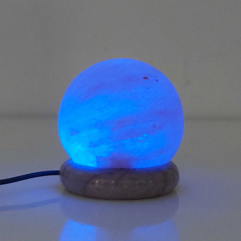 USB Colour Changing Salt Himalayan Lamp - Ball Sphere Shape Pink Rock LED Light Payday Deals