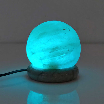 USB Colour Changing Salt Himalayan Lamp - Ball Sphere Shape Pink Rock LED Light Payday Deals