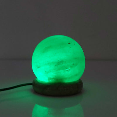 USB Colour Changing Salt Himalayan Lamp - Ball Sphere Shape Pink Rock LED Light Payday Deals