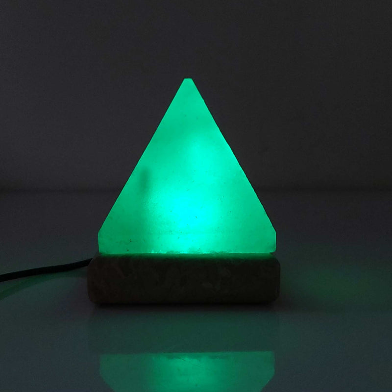 USB Colour Changing Salt Himalayan Lamp - Pyramid Shape Pink Rock LED Light Payday Deals