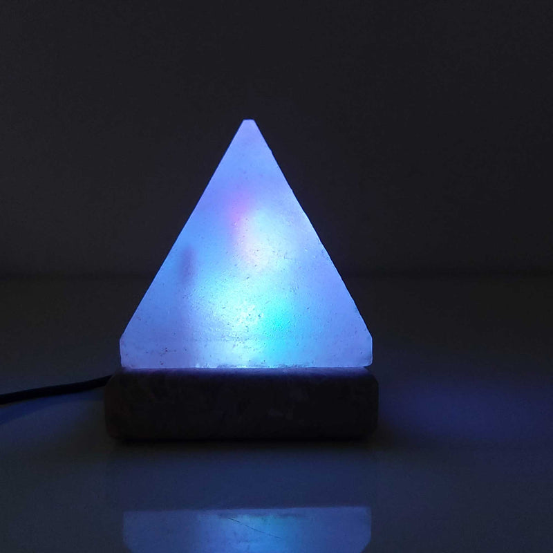 USB Colour Changing Salt Himalayan Lamp - Pyramid Shape Pink Rock LED Light Payday Deals