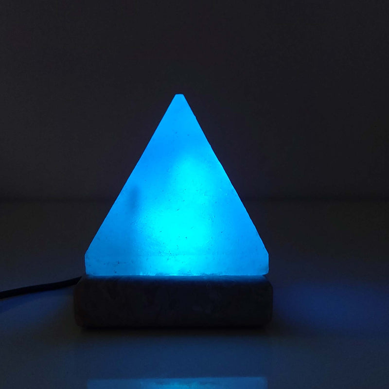 USB Colour Changing Salt Himalayan Lamp - Pyramid Shape Pink Rock LED Light Payday Deals