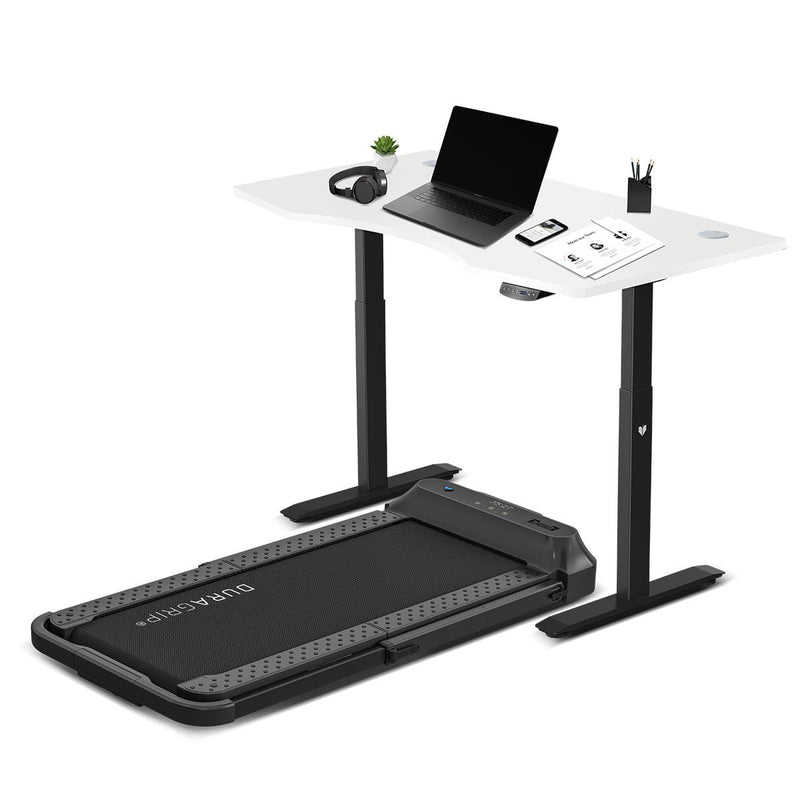 V-FOLD Treadmill with ErgoDesk Automatic Standing Desk 1500mm in White Payday Deals