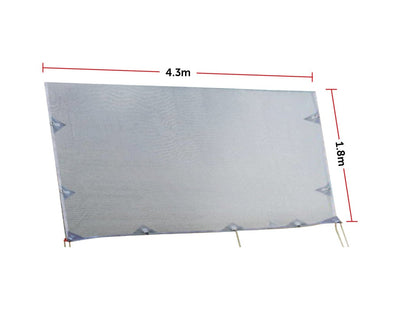 4.3m Caravan Privacy Screen Side Sunscreen Sun Shade for 15' Roll Out Awning - Payday Deals