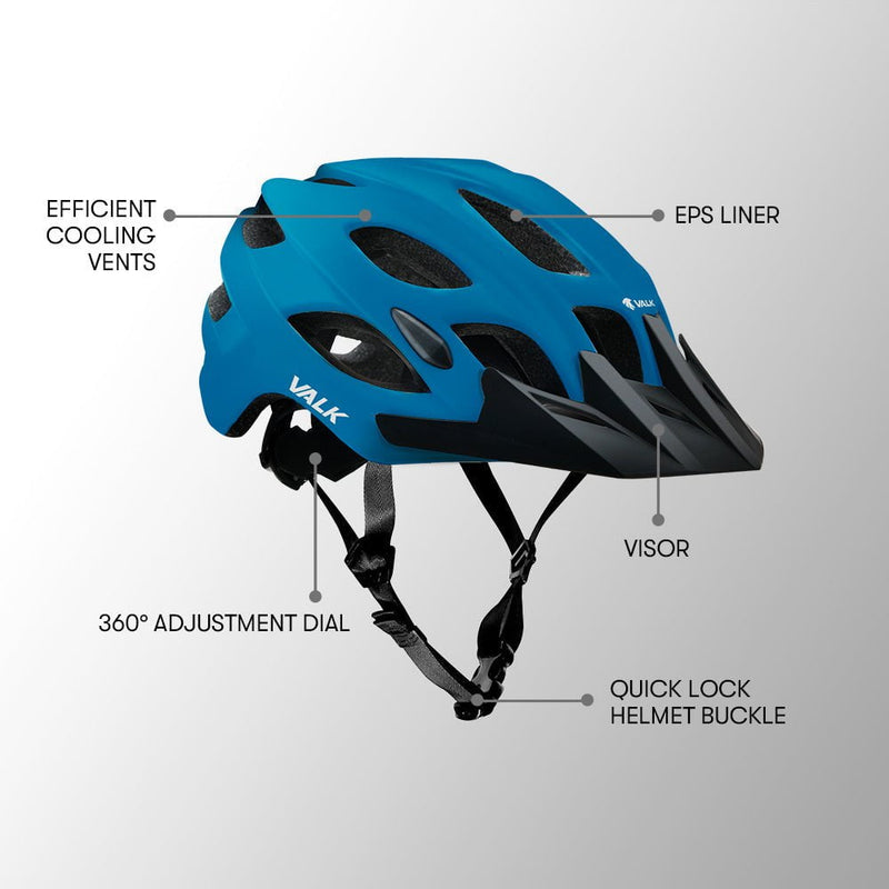 VALK Mountain Bike Helmet Small 54-56cm MTB Bicycle Cycling Safety Accessories Payday Deals