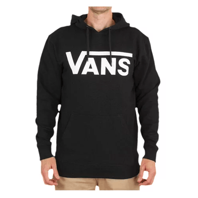 Vans Men's Classic Pullover Hoodie Jumper Hoody Sweater Top - Black & White Payday Deals