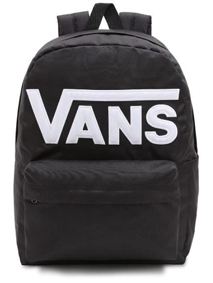Vans Unisex Old Skool Drop V Travel Backpack Bag - Black-White - One Size Payday Deals