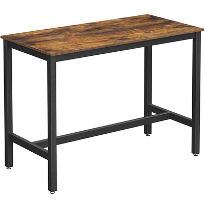 VASAGLE Bar Table Industrial Kitchen Table Dining Table With Solid Metal Frame for Cocktails Bar Party Cellar Restaurant Living Room Wood Look LBT91X Payday Deals