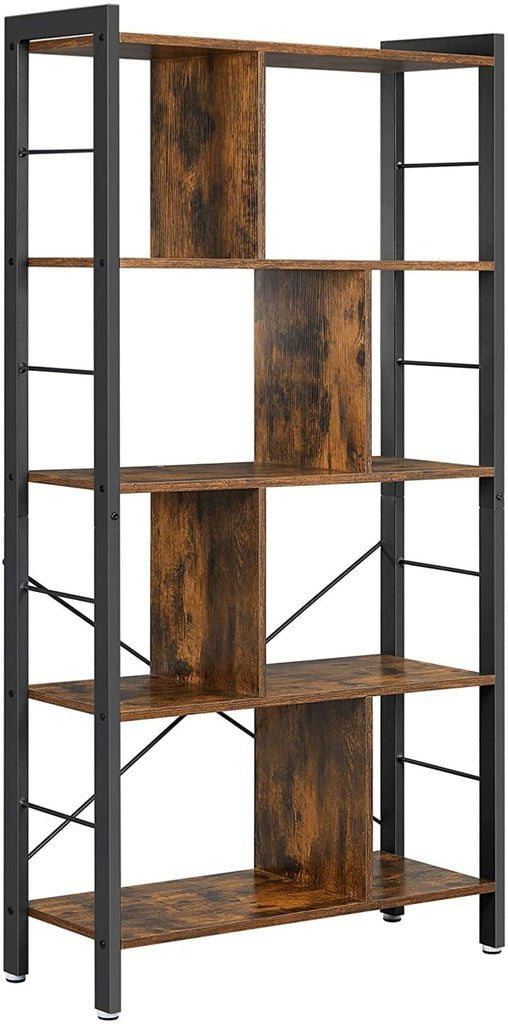 VASAGLE Bookshelf Rustic Brown and Black LBC12BX Payday Deals