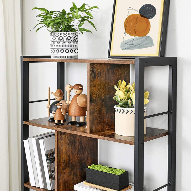 VASAGLE Bookshelf Rustic Brown and Black LBC12BX Payday Deals