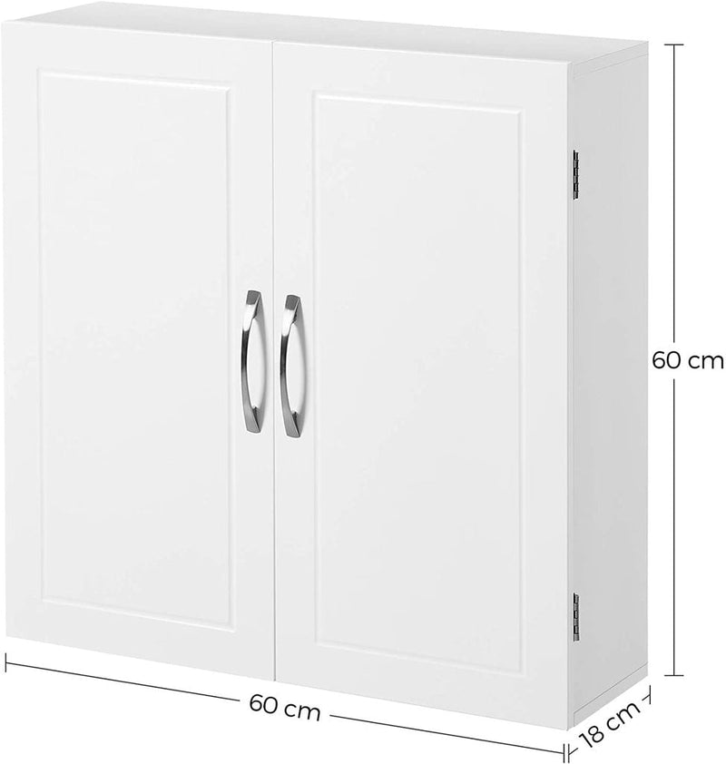 VASAGLE Wall Cabinet with 2 Doors White BBC320W01 Payday Deals