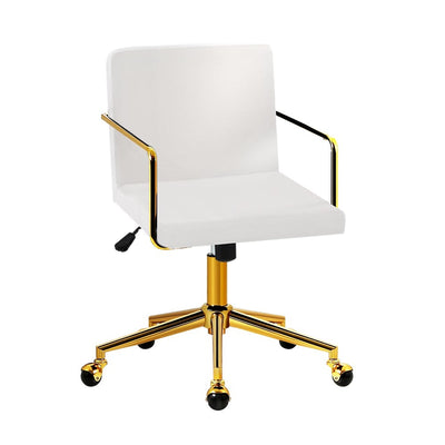 Velvet Office Chair Executive Fabric Computer Chairs Adjustable Work Study White Payday Deals