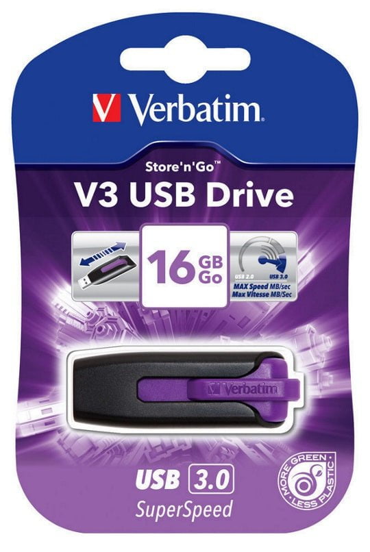 VERBATIM 16GB V3 USB3.0 Violet Store\&