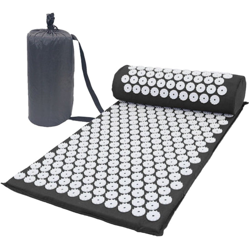 VERPEAK Acupressure Mat & Pillow & Bag (Black) FT-MT-117-OTI Payday Deals