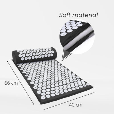 VERPEAK Acupressure Mat & Pillow & Bag (Black) FT-MT-117-OTI Payday Deals