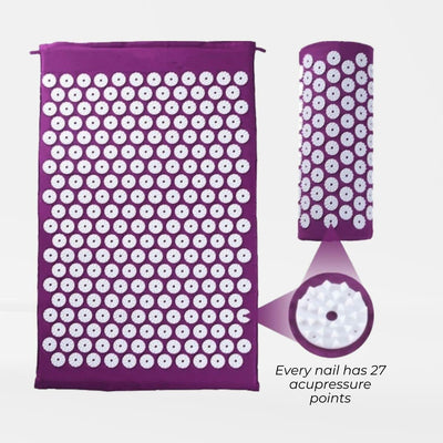 VERPEAK Acupressure Mat & Pillow & Bag (Purple) FT-MT-118-OTI Payday Deals