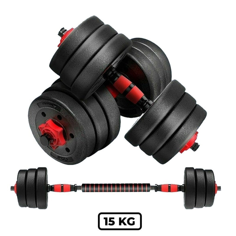 VERPEAK Adjustable Rubber Dumbbell 15kg VP-DB-127-CH / VP-BD-127-LX Payday Deals