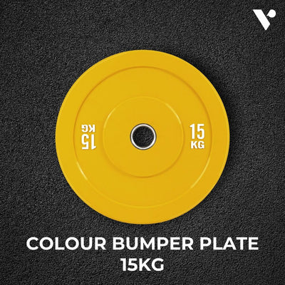 Verpeak Colour Bumper Plate 15KG Yellow VP-WP-107-FP Payday Deals