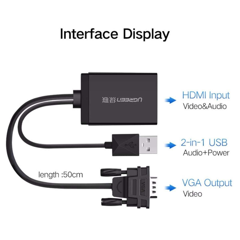 VGA to HDMI Converter BLACK 60814