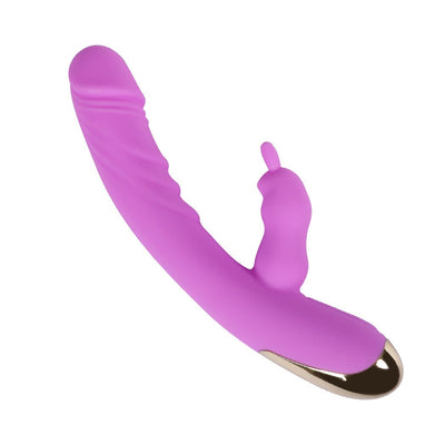 Vibrator Rabbit Double Motor G-Spot Dildo Massager Rechargeable Sex Toys Female Purple Payday Deals