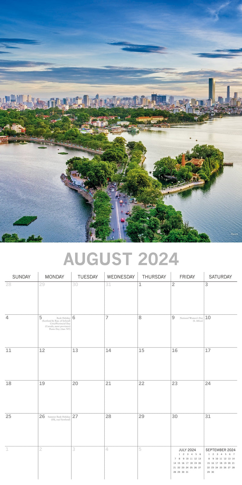 Vietnam - 2024 Square Wall Calendar 16 Months Premium Planner Xmas New Year Gift Payday Deals