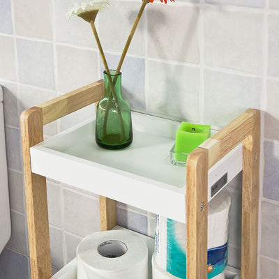 VIKUS 3-Tier White Storage Bathroom Shelf Payday Deals