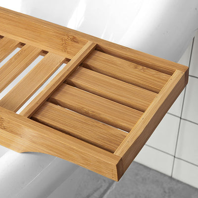 VIKUS Bamboo Bath Caddy, Tray,Organiser Natural Payday Deals