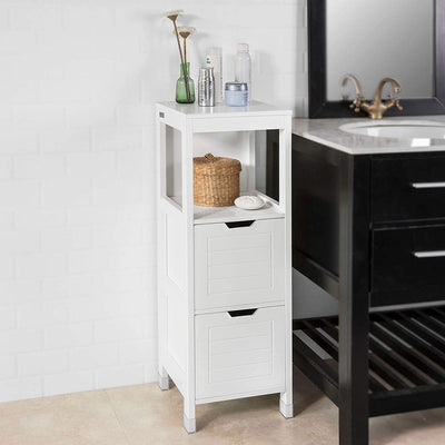 VIKUS Freestanding Cabinet with 2 Drawers and Shelf for Bathroom Payday Deals