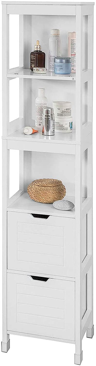 VIKUS Freestanding Tall Cabinet with Standing Shelves and Drawers Payday Deals