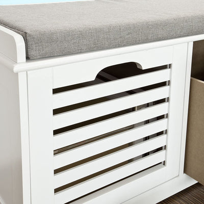 VIKUS Modern Storage Bench with 2 Drawer/Baskets for Toys Payday Deals