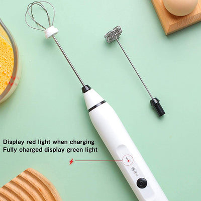 VIKUS Silver Rechargeable Electric Milk Frother Handheld (3 Speeds) Payday Deals