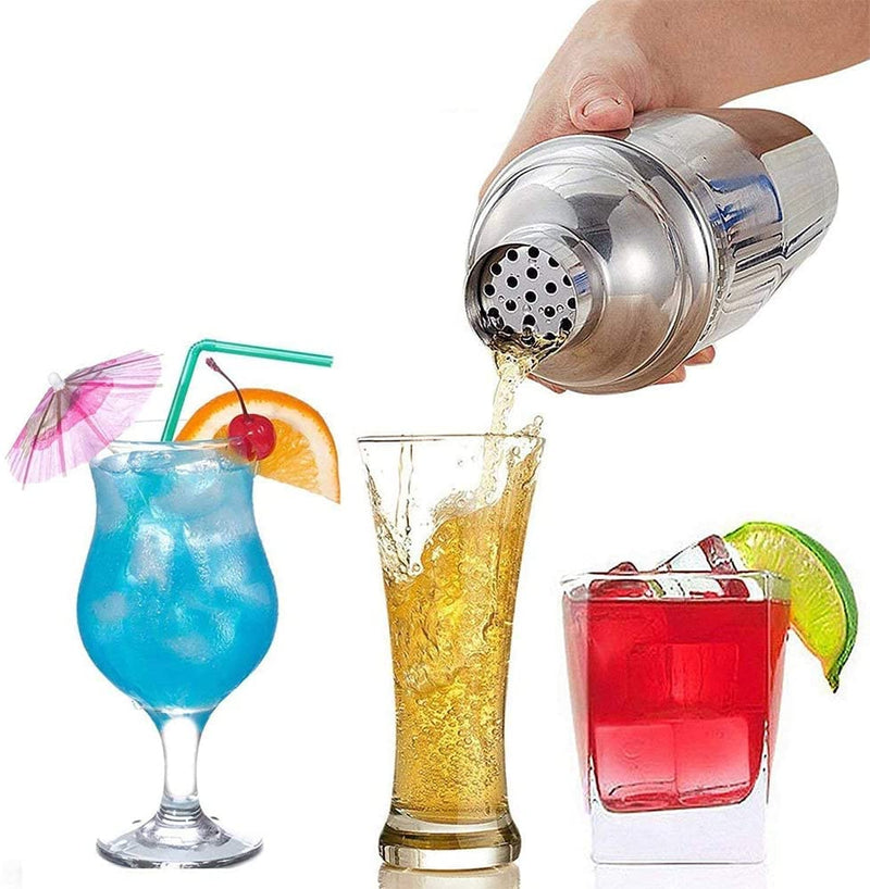 VIKUS Steel Shaker Cocktail Bar Set Kit with 13 Pieces Bar Utensils Payday Deals