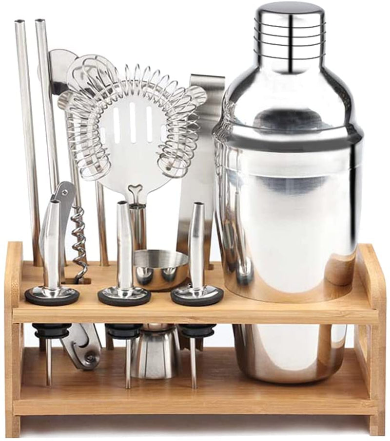 VIKUS Steel Shaker Cocktail Bar Set Kit with 13 Pieces Bar Utensils Payday Deals