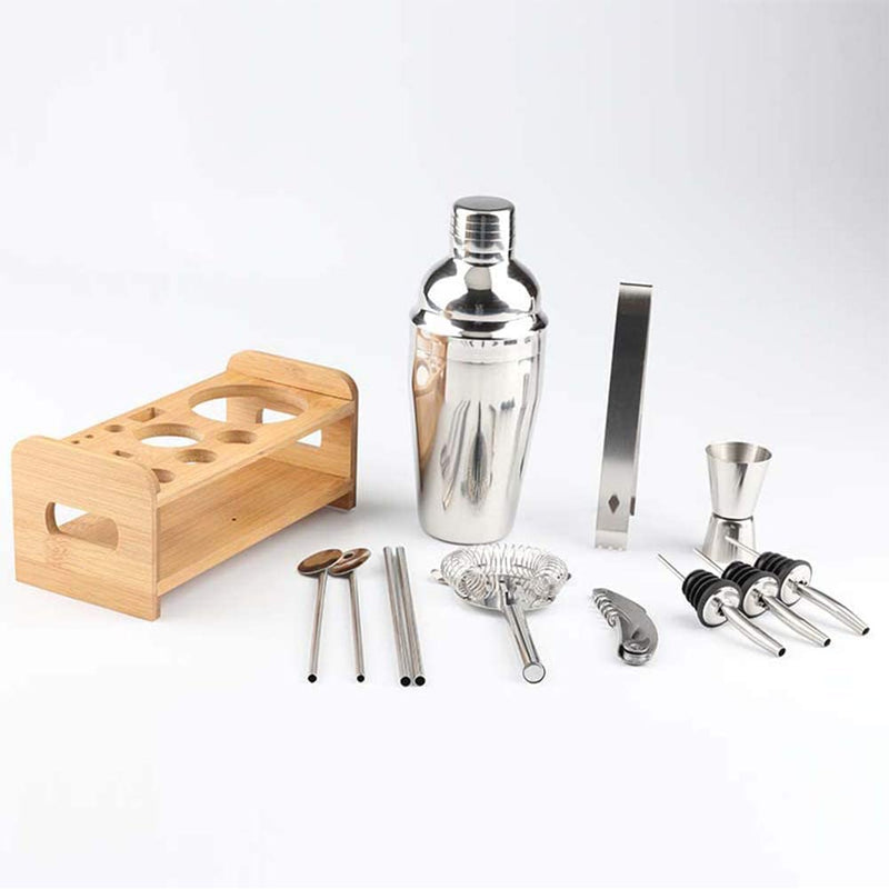 VIKUS Steel Shaker Cocktail Bar Set Kit with 13 Pieces Bar Utensils Payday Deals