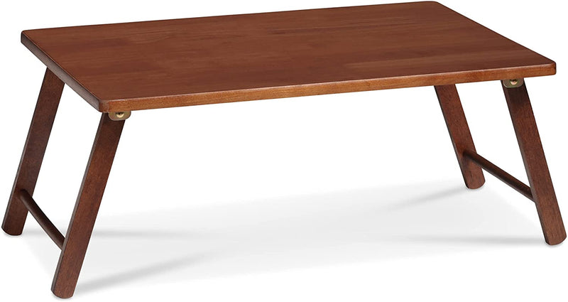 VIKUS Walnut Foldable Laptop Desk and Bed Tray Table Payday Deals