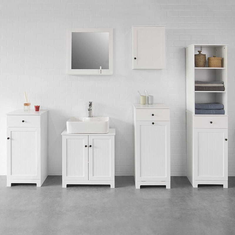 VIKUS White Wall Cabinet with Door 40x52cm Payday Deals