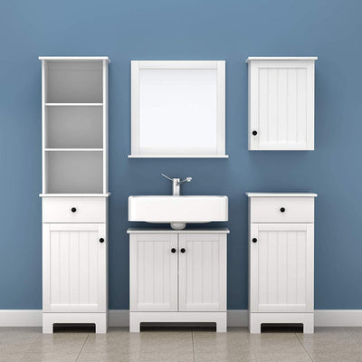 VIKUS White Wall Cabinet with Door 40x52cm Payday Deals