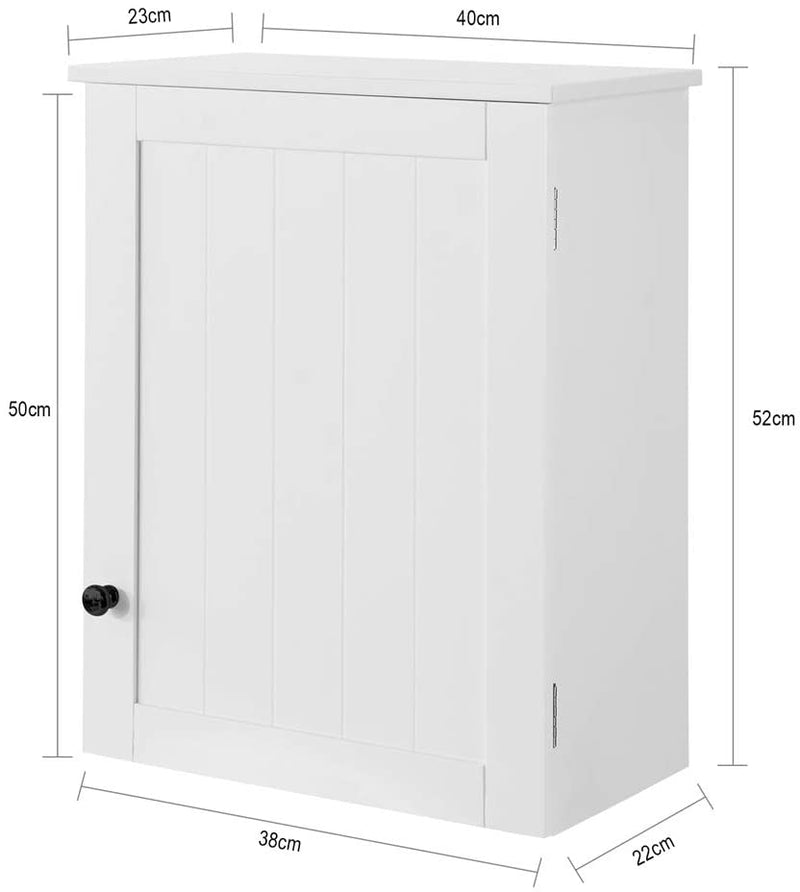 VIKUS White Wall Cabinet with Door 40x52cm Payday Deals