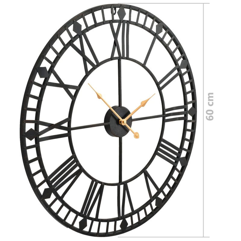 Vintage Wall Clock with Quartz Movement Metal 60 cm XXL Payday Deals