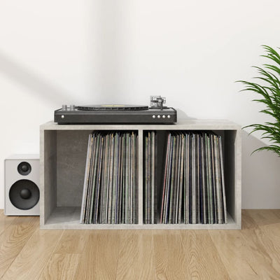 Vinyl Storage Box Concrete Grey 71x34x36 cm Engineered Wood Payday Deals