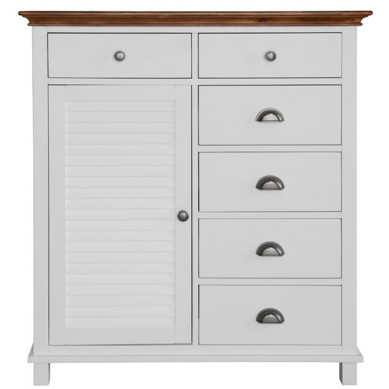 Virginia 4pc King Bed Suite Bedside Tallboy Bedroom Furniture Package - White Payday Deals